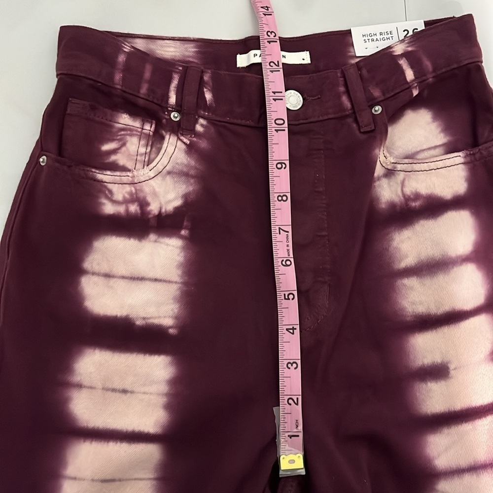 PacSun Eco Raspberry Tie Dye High Waisted Straight Leg Jeans size 26 - Picture 10 of 11